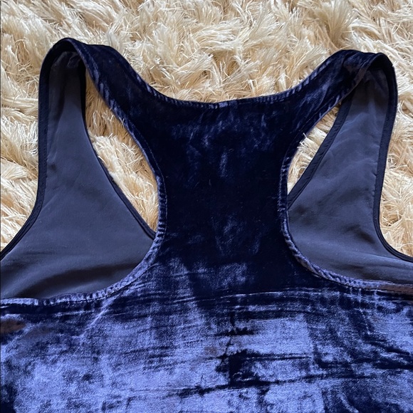 Anthropologie Elegant Navy Velvet Women's Top - Picture 6 of 7